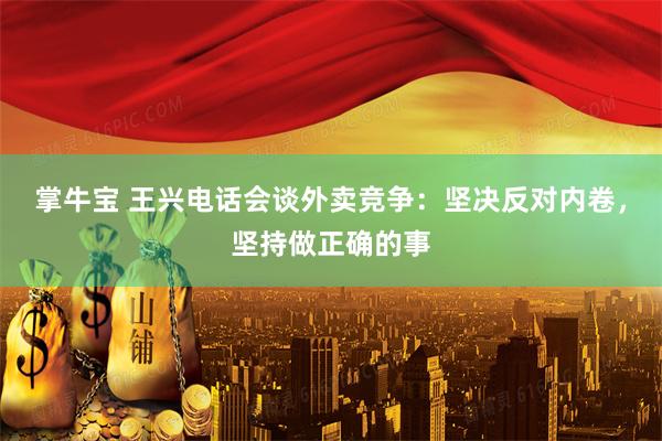 掌牛宝 王兴电话会谈外卖竞争：坚决反对内卷，坚持做正确的事