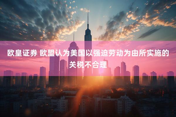 欧皇证券 欧盟认为美国以强迫劳动为由所实施的关税不合理